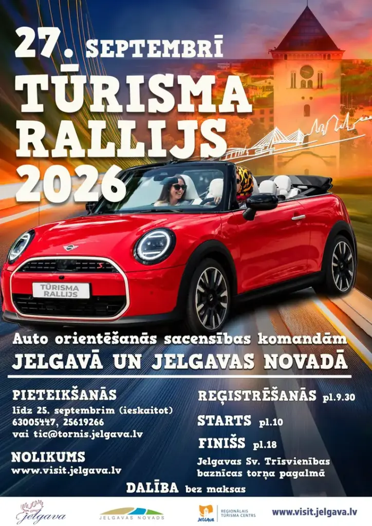 Jelgavā notiks auto orientēšanās rallijs: kā pieteikties: kas jāzina iedzīvotājiem